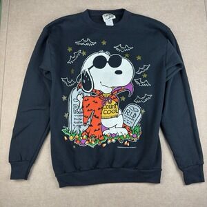 Vintage 70s Snoopy Peanuts Halloween Sweatshirt Large Jacket Charlie Brown USA